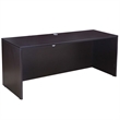 Scranton & Co 71 Inch Executive U-Shape Desk with File Pedestal in Mocha
