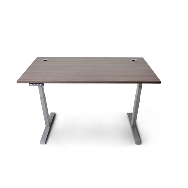 Scranton & Co Motorized Standing Metal Desk Base in Silver