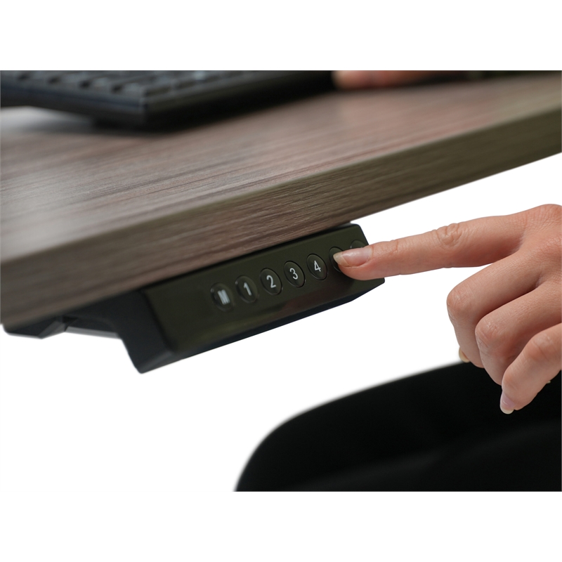 Scranton & Co Motorized Standing Metal Desk Base in Silver