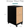 Scranton & Co Home Office Metal Desk and Storage Set in Black / Maple