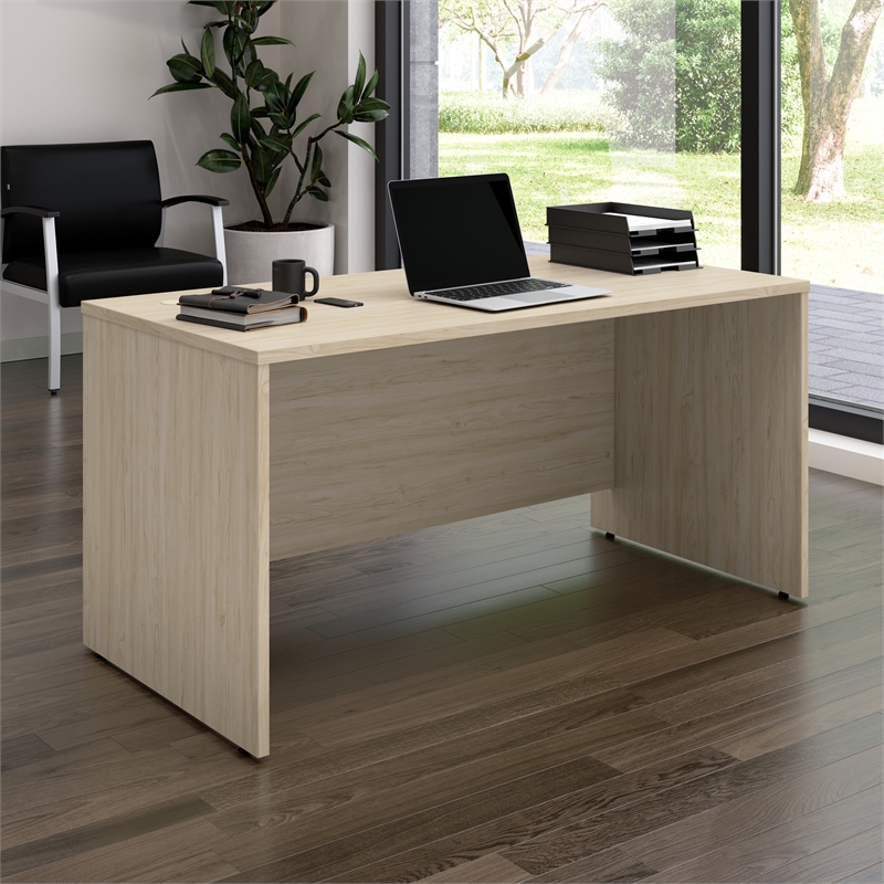 Scranton & Co Engineered Wood 60W x 30D Office Desk in Natural Elm