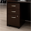 Scranton & Co Engineered Wood 3 Drawer Mobile File Cabinet in Mocha Cherry