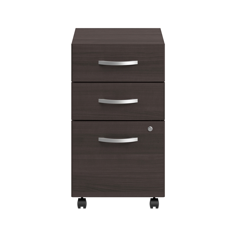 Scranton & Co Engineered Wood 3 Drawer Mobile File Cabinet in Storm Gray