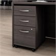 Scranton & Co Engineered Wood 3 Drawer Mobile File Cabinet in Storm Gray