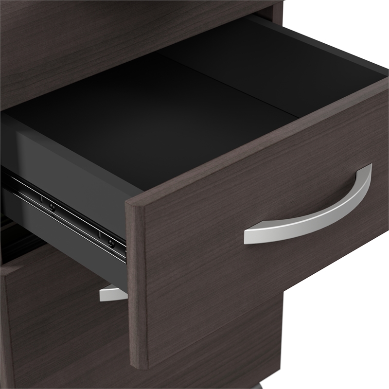 Scranton & Co Engineered Wood 3 Drawer Mobile File Cabinet in Storm Gray