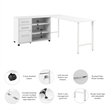 Scranton & Co Engineered Wood 72W x 24D Computer Desk with Storage in White