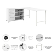 Scranton & Co Engineered Wood 72W x 30D Computer Desk with Storage in White