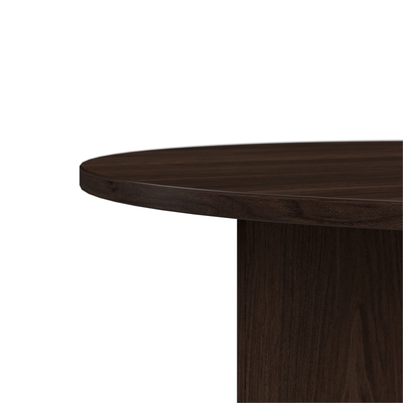 Scranton & Co Engineered Wood 42W Round Conference Table in Black Walnut