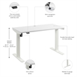 Scranton & Co Engineered Wood 48W Adjustable Standing Desk in White