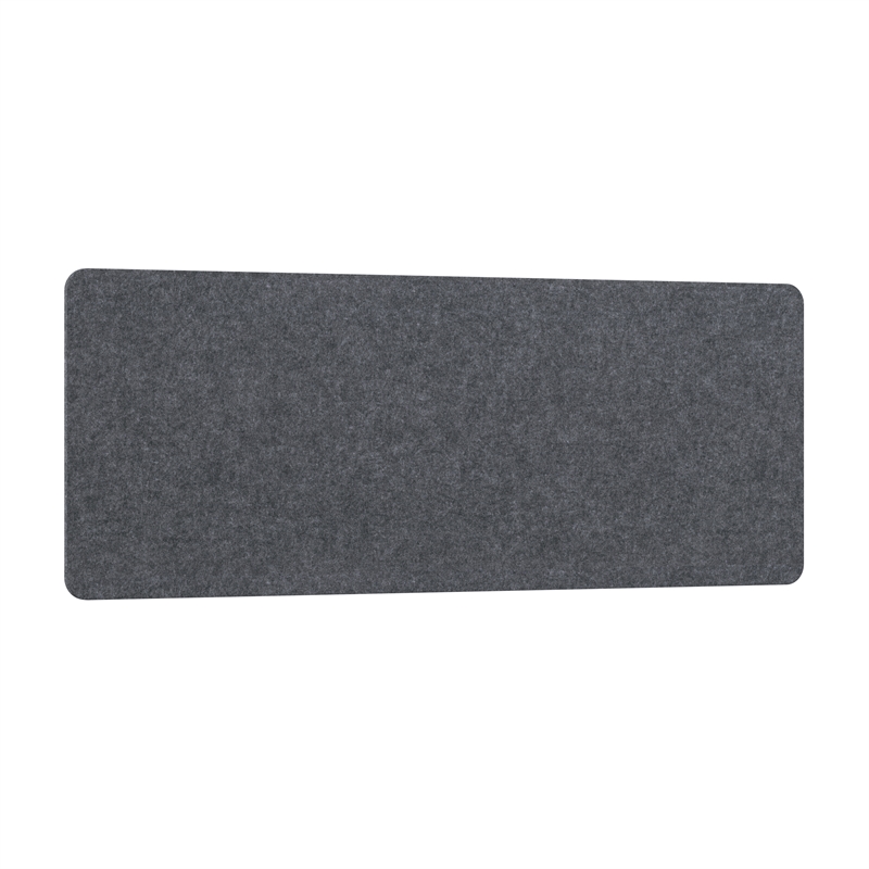 Scranton & Co Tackboard for 48W Cubicle Desk in Cool Charcoal Fabric