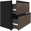 Scranton & Co 2 Drawer Add On Lateral File Cabinet in Antigua and Black