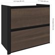 Scranton & Co 2 Drawer Add On Lateral File Cabinet in Antigua and Black
