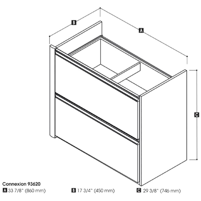 Scranton & Co 2 Drawer Add On Lateral File Cabinet in Antigua and Black