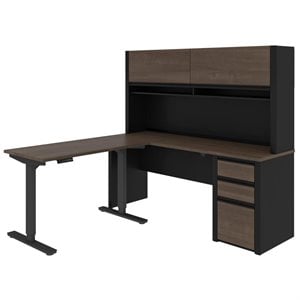 Scranton & Co 3 Piece Standing Desk Set in Antigua and Black