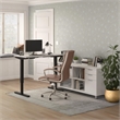 Scranton & Co L-Shaped Power Adjustable Table for Home Office in White