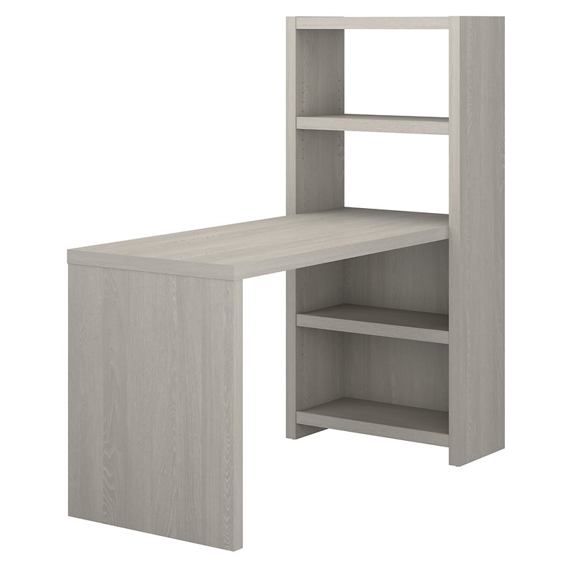 Scranton & Co Engineered Wood 56W Bookcase Desk in Gray Sand