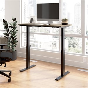 Scranton & Co Engineered Wood 48W Adjustable Standing Desk in Modern Hickory