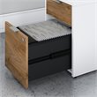 Scranton & Co Contemporary 2 Drawer Assembled File Cabinet in White and Brown