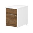 Scranton & Co Contemporary 2 Drawer Assembled File Cabinet in White and Brown