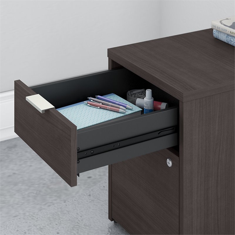 Scranton & Co Contemporary 2 Drawer Assembled File Cabinet in Gray