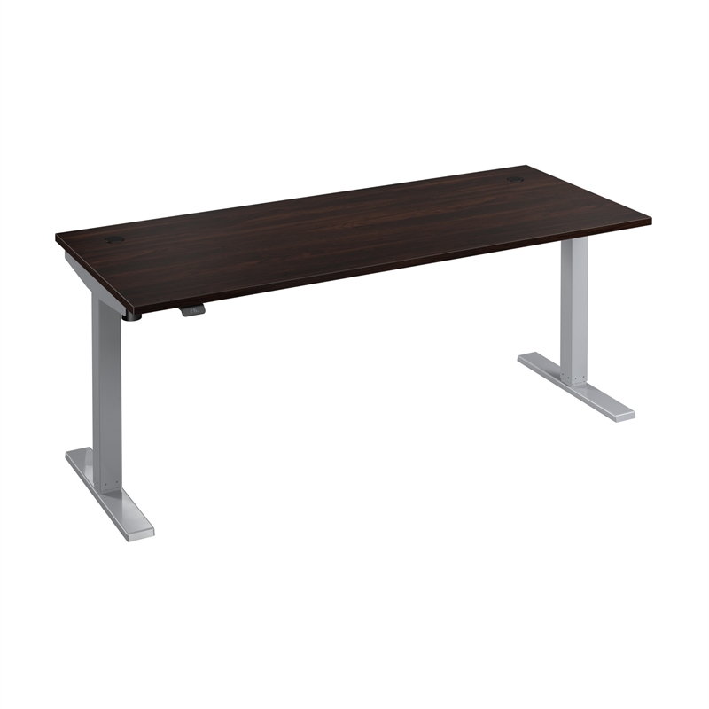 Scranton & Co Engineered Wood 72W Adjustable Standing Desk in Black Walnut