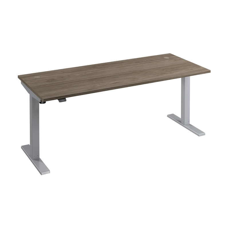 Scranton & Co Engineered Wood 72W Adjustable Standing Desk in Modern Hickory
