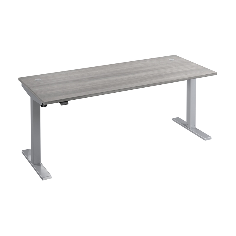 Scranton & Co Engineered Wood 72W Adjustable Standing Desk in Platinum Gray