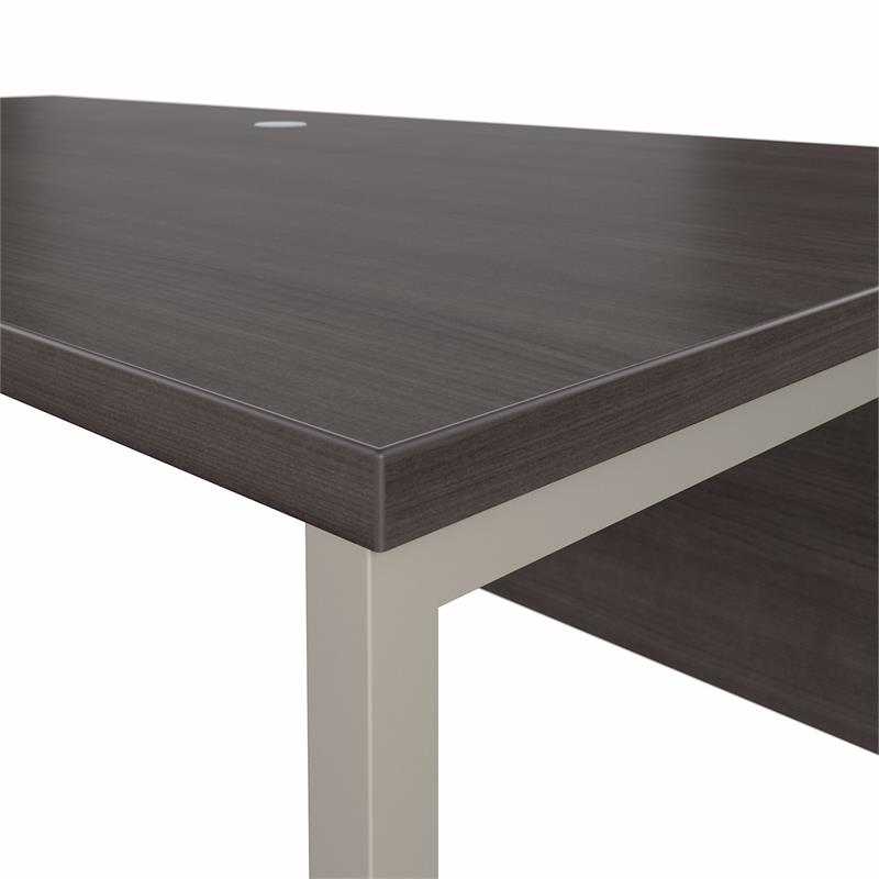 Scranton & Co Engineered Wood 72W x 30D L-Shaped Table Desk in Storm Gray