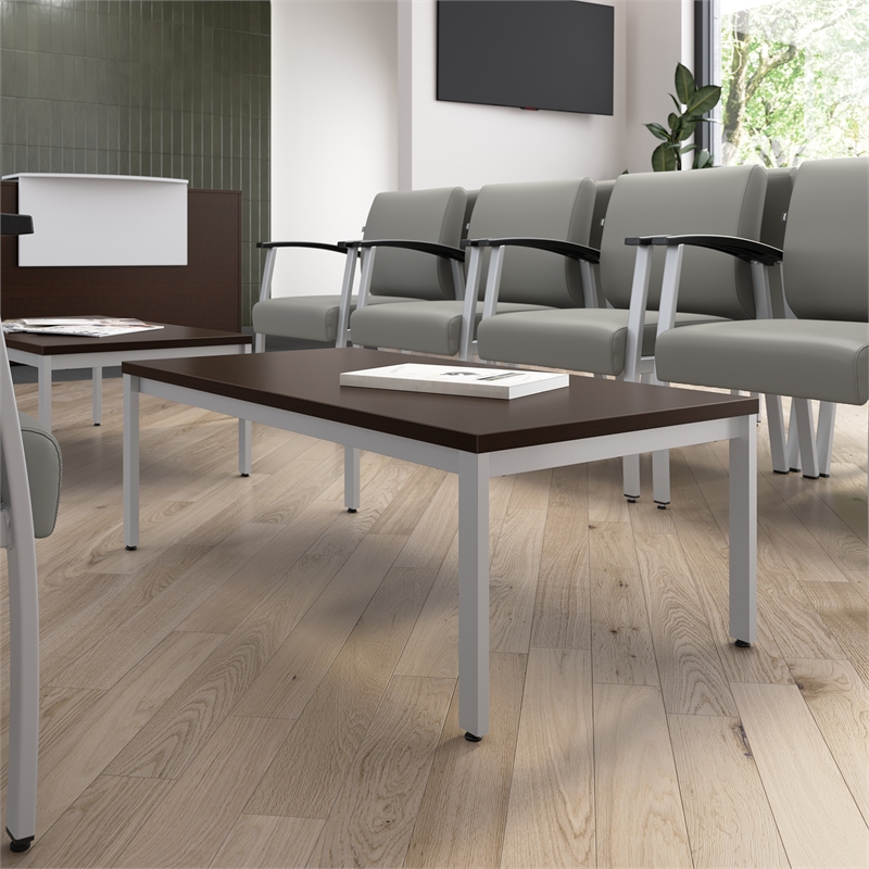 Scranton & Co Engineered Wood Waiting Room Coffee Table in Mocha Cherry