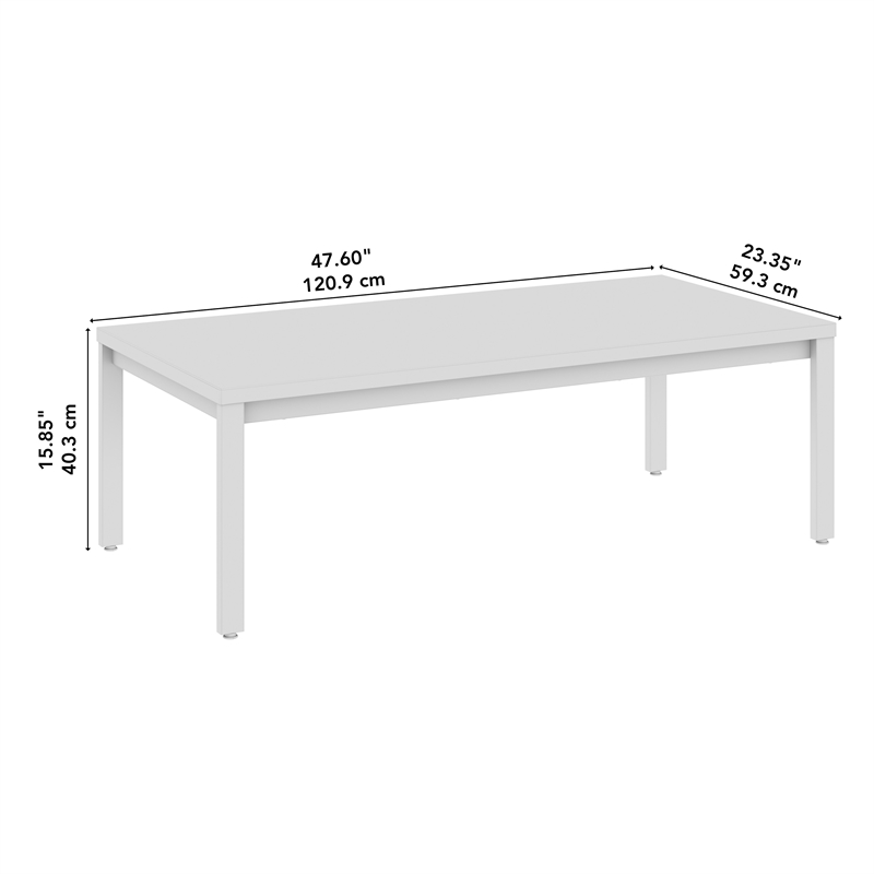 Scranton & Co Engineered Wood Waiting Room Coffee Table in Natural Elm