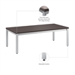 Scranton & Co Engineered Wood Waiting Room Coffee Table in Storm Gray