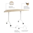 Scranton & Co Engineered Wood 60-inch Trapezoid Modular Conference Table in Elm
