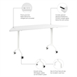 Scranton & Co Wood 72-inch Trapezoid Modular Conference Table in White