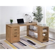 Scranton & Co 60-inch 3-drawer L-Shape Engineered Wood Computer Desk in Mango