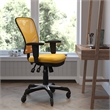 Scranton & Co Mid-Back Ergonomic Mesh Chair with Lumbar Support in Yellow