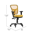 Scranton & Co Mid-Back Ergonomic Mesh Chair with Lumbar Support in Yellow