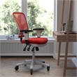 Scranton & Co Mid-Back Ergonomic Mesh Chair with Lumbar Support in Red