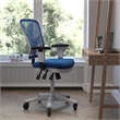 Scranton & Co Mid-Back Ergonomic Mesh Chair with Lumbar Support in Blue