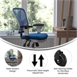 Scranton & Co Mid-Back Ergonomic Mesh Chair with Lumbar Support in Blue