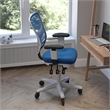 Scranton & Co Mid-Back Ergonomic Mesh Chair with Lumbar Support in Blue