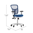 Scranton & Co Mid-Back Ergonomic Mesh Chair with Lumbar Support in Blue