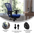 Scranton & Co Mid-Back Ergonomic Mesh Chair with Lumbar Support in Blue