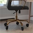 Scranton & Co High-Back Executive Chair in Black LeatherSoft with Gold Frame