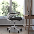 Scranton & Co Ergonomic Mid-Back Mesh Swivel Task Chair with Arms in Black