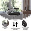 Scranton & Co Ergonomic Mid-Back Mesh Swivel Task Chair with Arms in Black