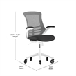Scranton & Co Ergonomic Mid-Back Mesh Swivel Task Chair with Arms in Black