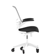 Scranton & Co Ergonomic Mid-Back Mesh Swivel Task Chair with Arms in Black