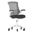 Scranton & Co Ergonomic Mid-Back Mesh Swivel Task Chair with Arms in Black