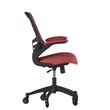 Scranton & Co Ergonomic Mid-Back Mesh Swivel Task Chair with Flip-Up Arms in Red