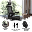 Scranton & Co High-Back Ergonomic Swivel Task Chair with Headrest in Black Mesh